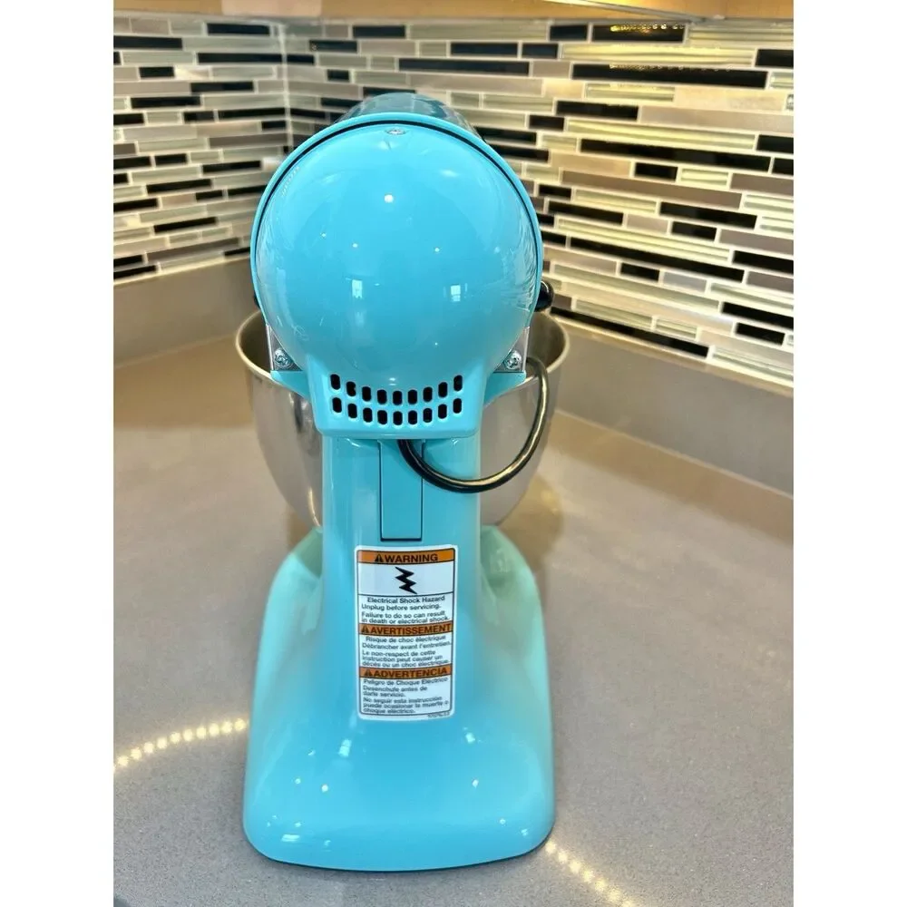 KitchenAid Artisan Series 5 Qt Tilt Head Stand Mixer Aqua Sky Bowl & Attachments
